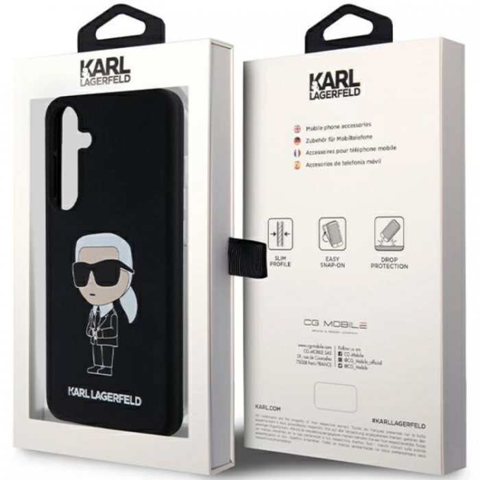 KARL LAGERFELD - Karl Lagerfeld Galaxy S24 Plus Mobilskal Silikon Ikonik - Svart