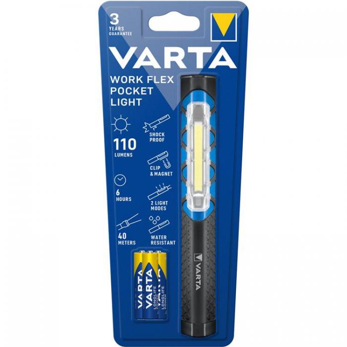 VARTA - Varta Work Flex Pocket Light Arbetsbelysning IP54 110lm