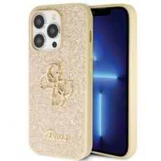 Guess - Guess iPhone 13 Pro Max Mobilskal Glitter Script Big - Guld