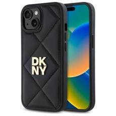 DKNY - DKNY iPhone 15 Plus Mobilskal Quilted Stack Logo - Svart