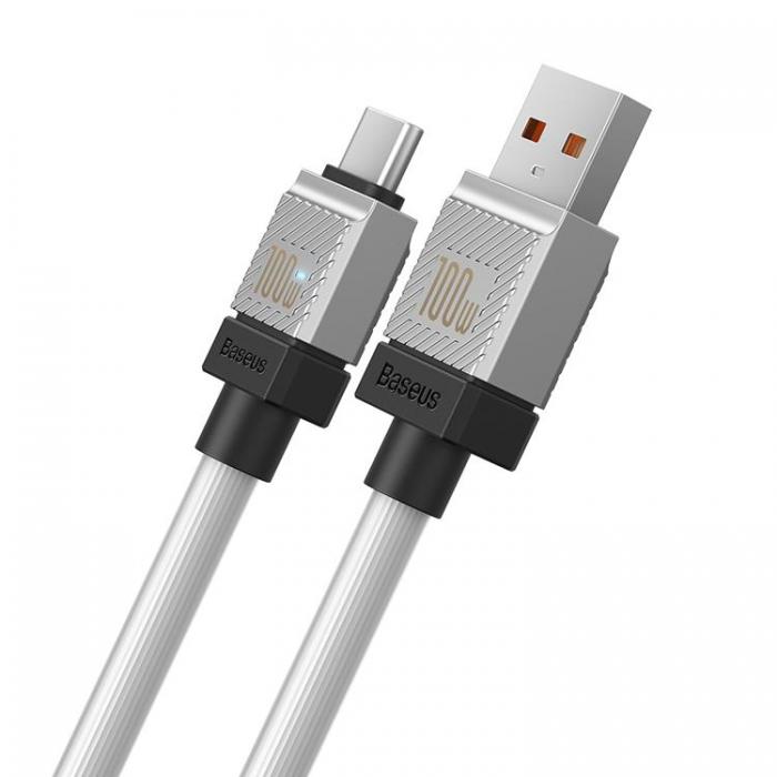 BASEUS - Baseus USB Till USB-C 100W 2m Kabel CoolPlay - Vit