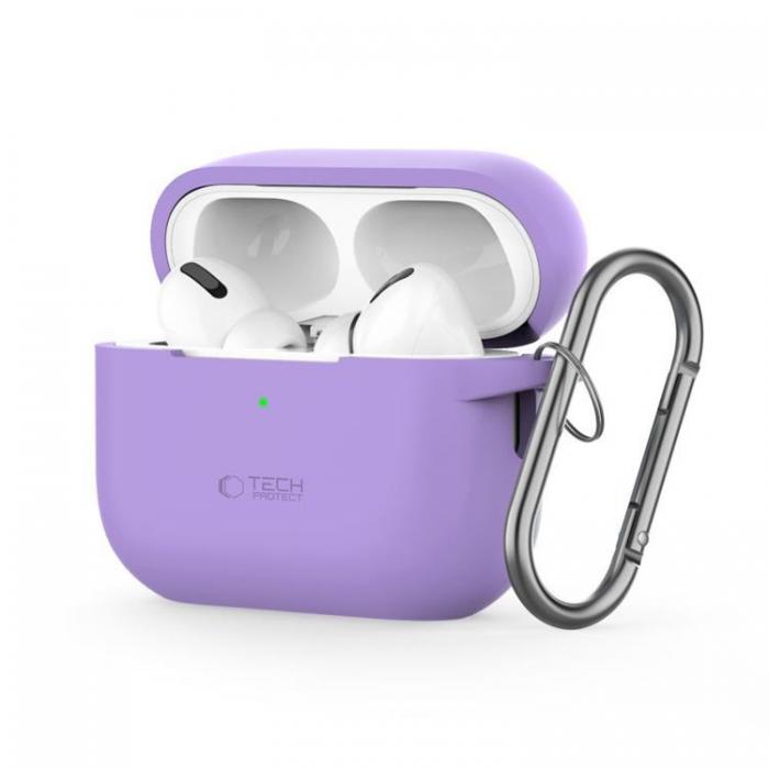 Tech-Protect - Tech-Protect Apple Airpods Pro 1/2 Skal Silikon Hook - Lavender