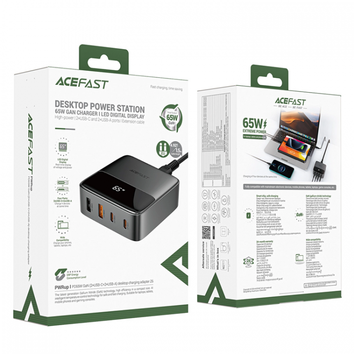 Acefast - Acefast Z6 Hubbar 65W GaN Desktop 2x USB-A/2x USB-C PD