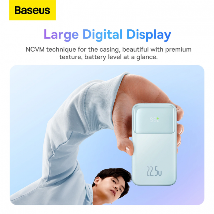 BASEUS - Baseus Powerbank med display 20000mAh 22.5W Comet Series - Bl