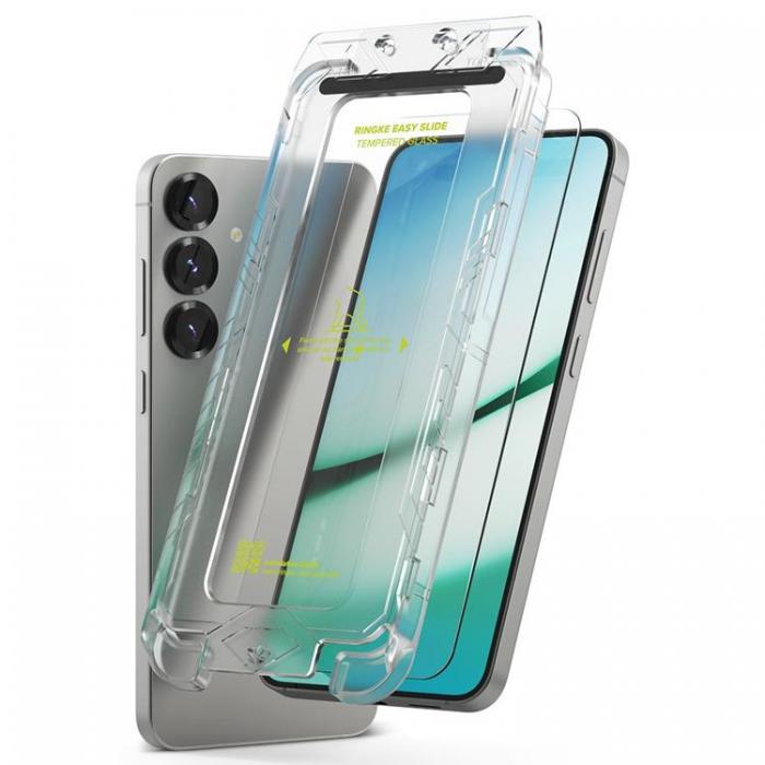 Ringke - [2-Pack] Galaxy S25 Plus Hrdat Glas Skrmskydd Easy Slide