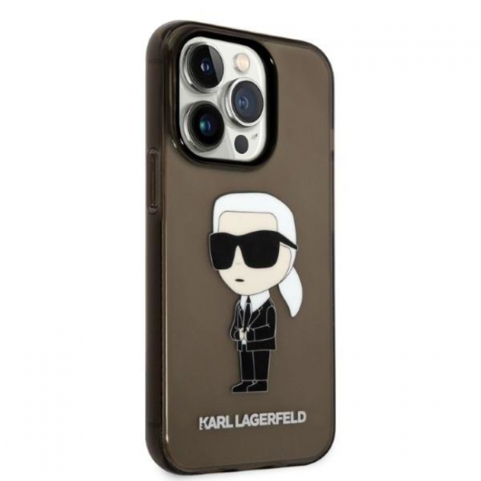 KARL LAGERFELD - Karl Lagerfeld iPhone 14 Pro Mobilskal Ikonik - Svart