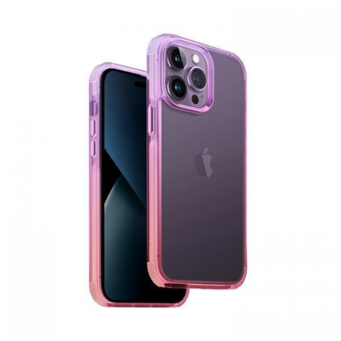 UNIQ - UNIQ iPhone 14 Pro Max Skal Combat Duo - Lila/Rosa