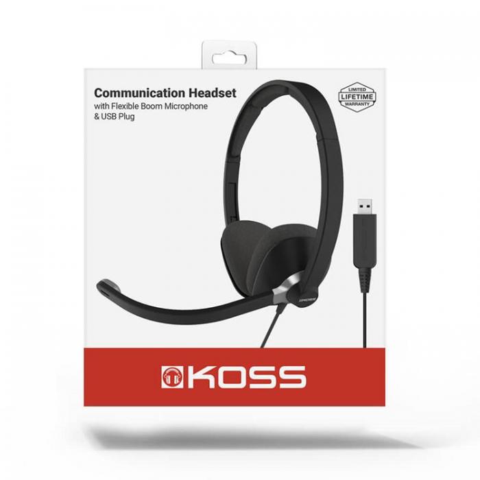 Koss - KOSS Headset CS300 On-Ear USB - Svart