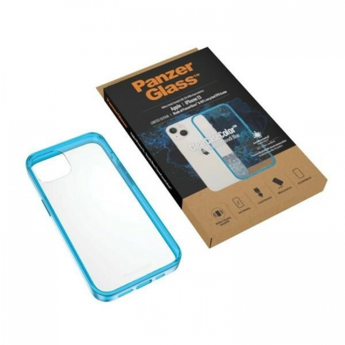 PanzerGlass - PanzerGlass iPhone 13/14/15 Mobilskal Antibacterial - Transparent/Bl