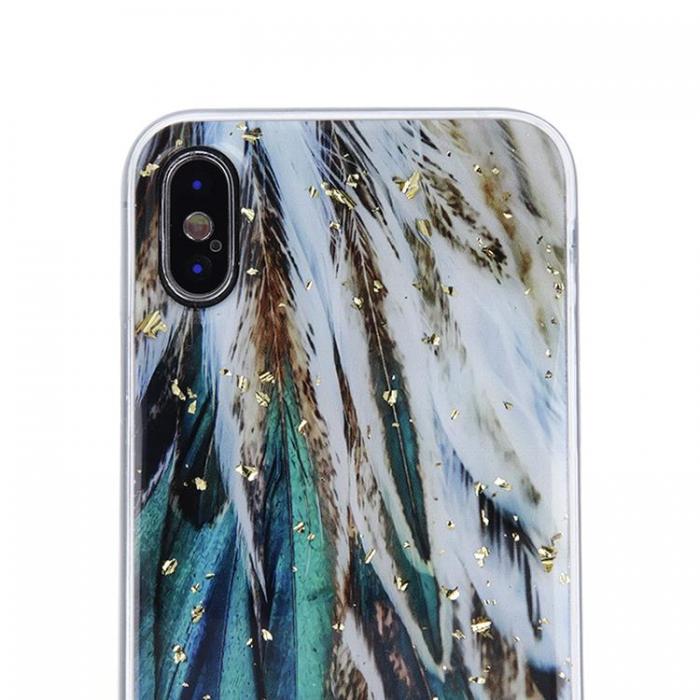 OEM - Xiaomi Redmi Note 10 Pro/Pro Max Mobilskal Guld Glam - Feathers