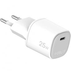 Celly - Celly Snabbladdare GaN 1 x USB-C PD 25W - Vit