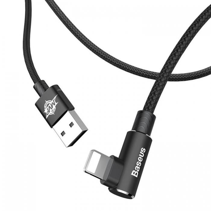 BASEUS - Baseus USB Till Lightning 1m Kabel 2A Elbow MVP - Svart