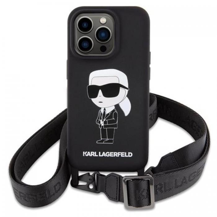 KARL LAGERFELD - Karl Lagerfeld iPhone 15 Pro Max Mobilskal Crossbody Silikon