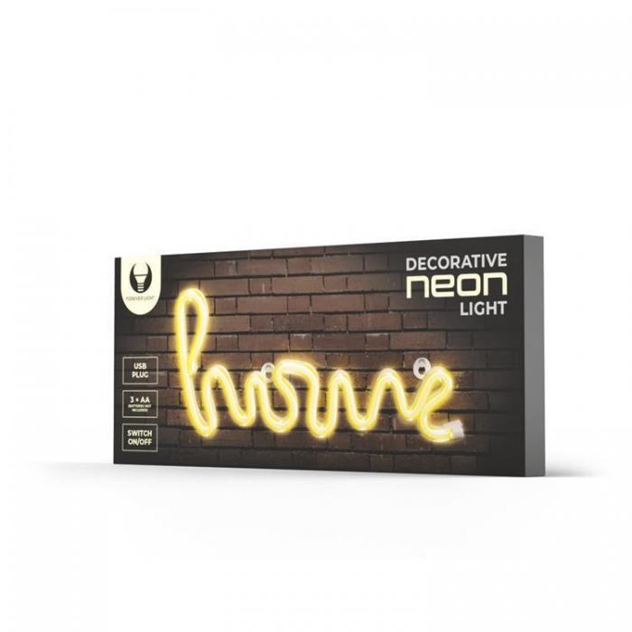 Forever Light - Forever Light LED Neon HOME Bat + USB FLNE21 - VarmVit