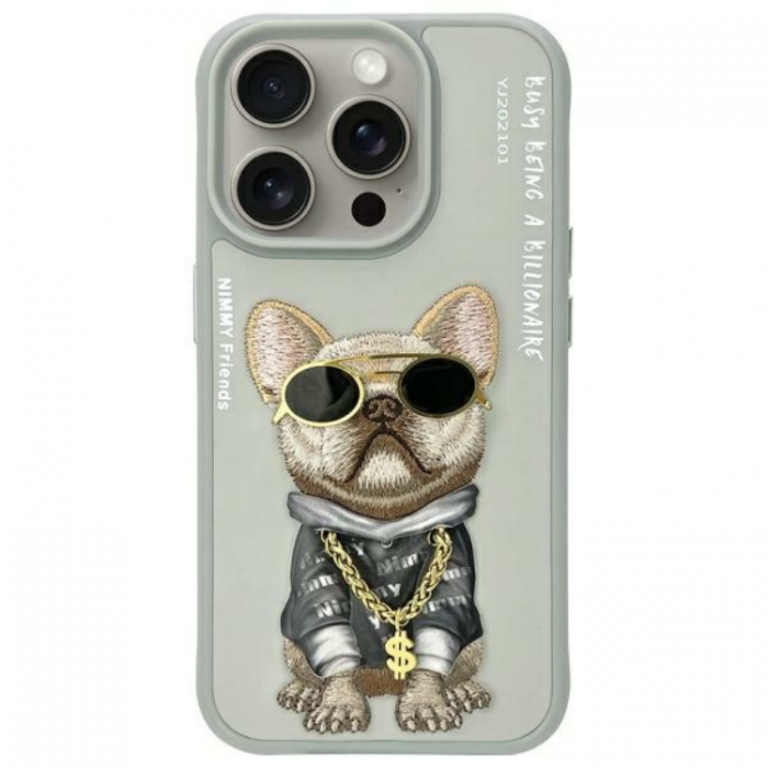 NIMMY - Nimmy iPhone 15 Pro Mobilskal Glasses Cool Dog - Gr