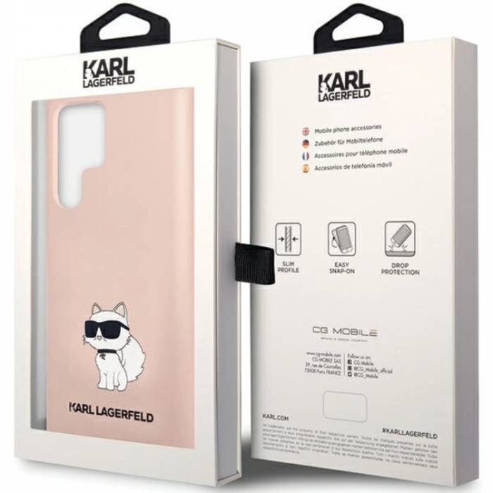 KARL LAGERFELD - Karl Lagerfeld Galaxy S24 Ultra Mobilskal Silikon Choupette - Rosa