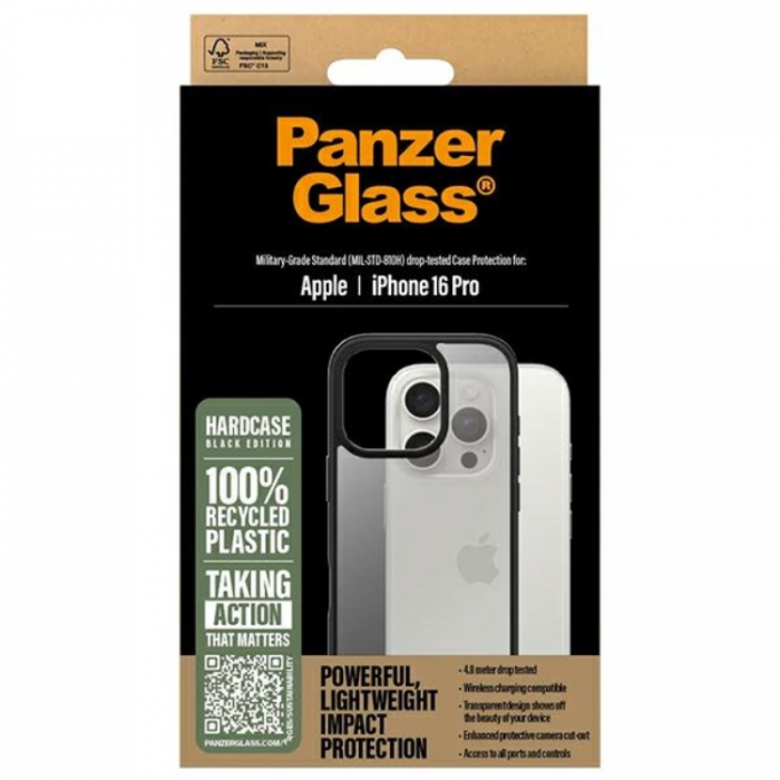 PanzerGlass - PanzerGlass iPhone 16 Pro Mobilskal Hard - Svart