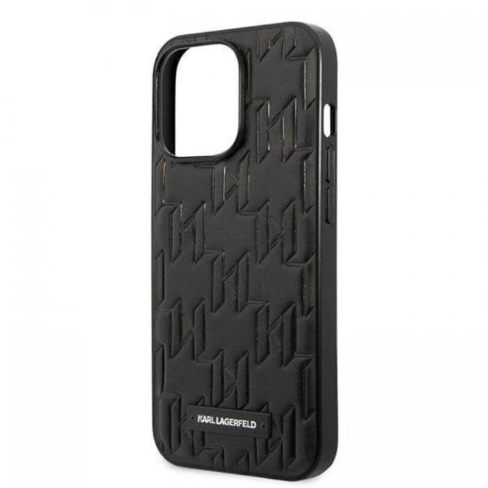 KARL LAGERFELD - Karl Lagerfeld iPhone 13 Pro Skal Monogram Plaque - Svart