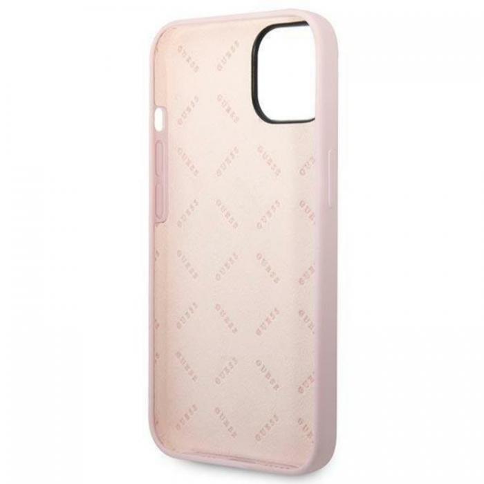 Guess - GUESS iPhone 14 Plus Skal Silicone Triangle - Lila