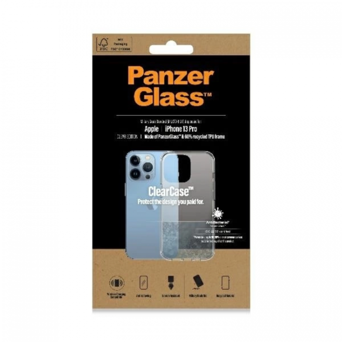 PanzerGlass - PanzerGlass iPhone 13 Pro Mobilskal Antibacterial - Transparent