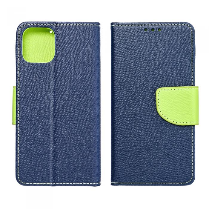 OEM - Fancy Plnboksfodral till Samsung Galaxy A5 2017 navy/lime