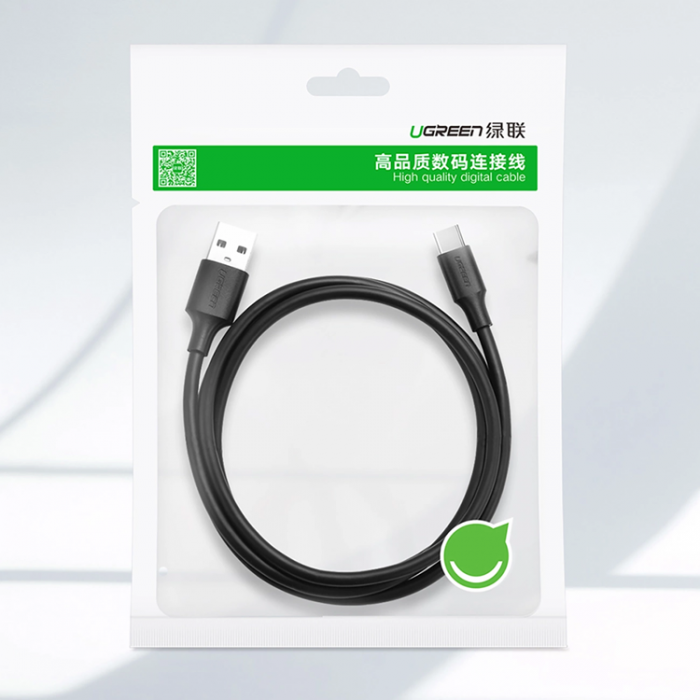 Ugreen - Ugreen USB-A Till USB-C 3A Kabel 0.5m US184 - Svart