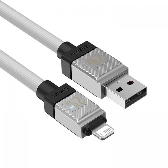 BASEUS - Baseus USB Till Lightning 1m Kabel 2.4A CoolPlay - Vit