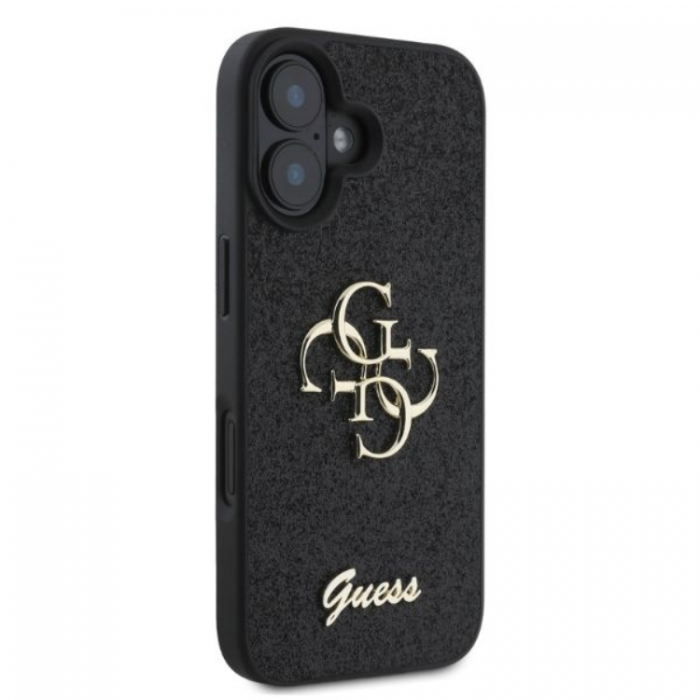 Guess - Guess iPhone 16 Mobilskal Fixed Glitter Big 4G - Svart