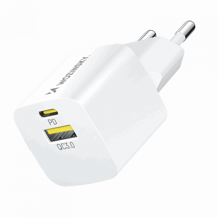 Wozinsky - Wozinsky Vggladdare GaN USB-A/USB-C 33W - Vit