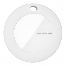 Silver Monkey - Silver Monkey Taggsökare kompatibel med Apple FindMy - Vit