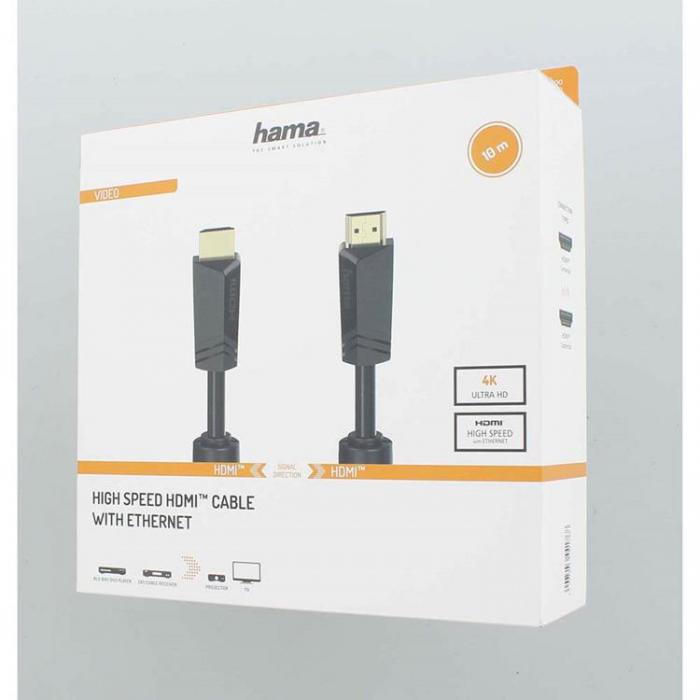 Hama - Hama Kabel HDMI High Speed 4K 18 Gbit/s 10,0m - Guld