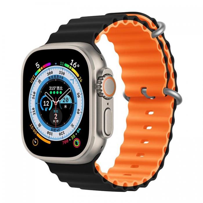 Devia - Devia Apple Watch (38/40/41mm) Armband Sport6 - Svart/Orange