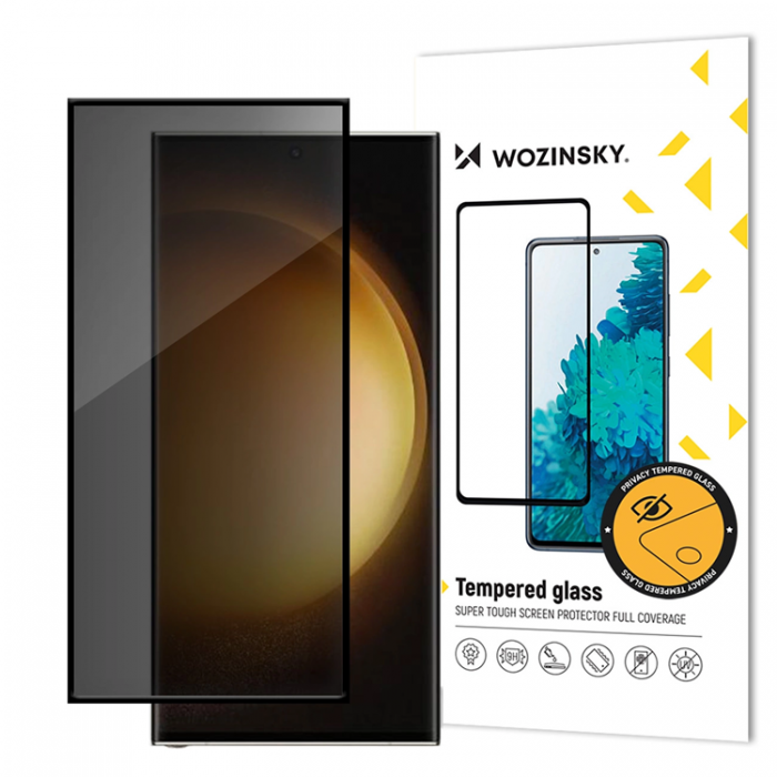 Wozinsky - Wozinsky Galaxy S24 Ultra Hrdat Glas Skrmskydd Privacy