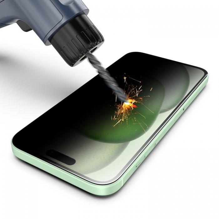 Boom of Sweden - LIVSTIDSGARANTI - BOOM iPhone 15 Privacy Hrdat Glas Skrmskydd 2st