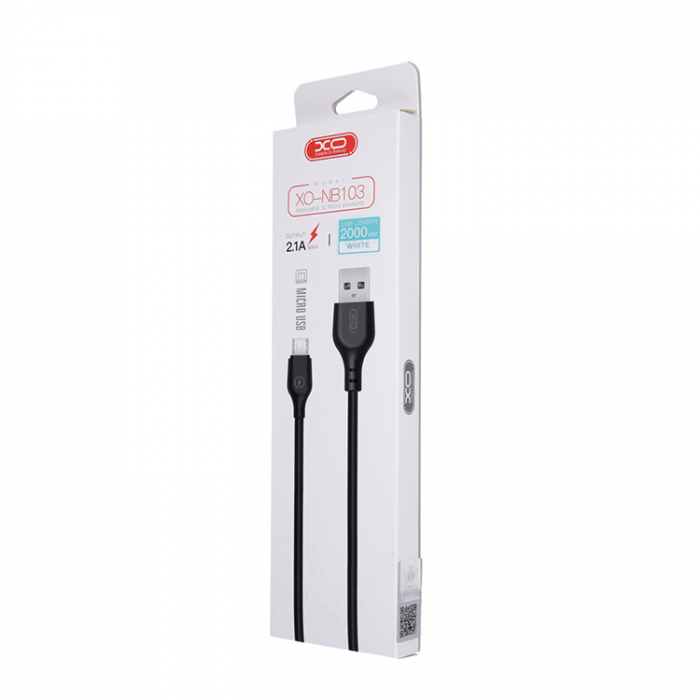 XO - XO USB-A till Micro-USB Kabel 2m - Vit