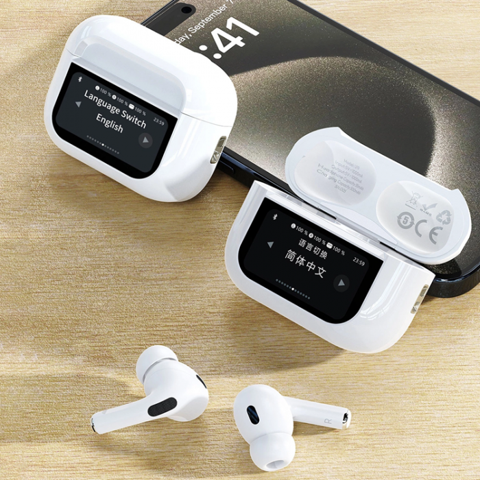 Dudao - Dudao TWS In-Ear Hrlurar Bluetooth LED-display - Vit