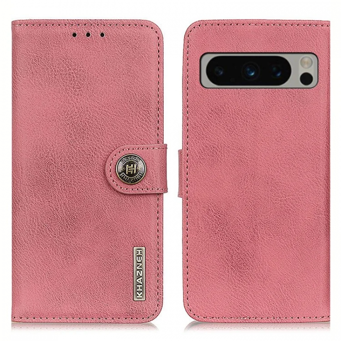 KHAZNEH - KHAZNEH Google Pixel 8 Pro Plnboksfodral Cowhide - Rosa