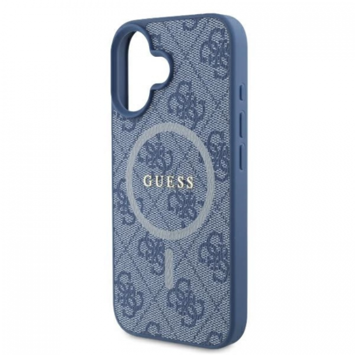 Guess - Guess iPhone 16 Mobilskal Magsafe 4G Ring Classic Logo - Bl