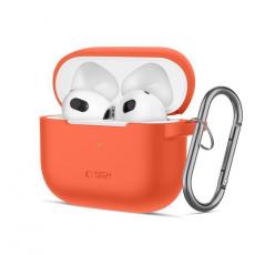 Tech-Protect - Tech-Protect Apple Airpods 3 Skal Silikon Hook - Neon Orange