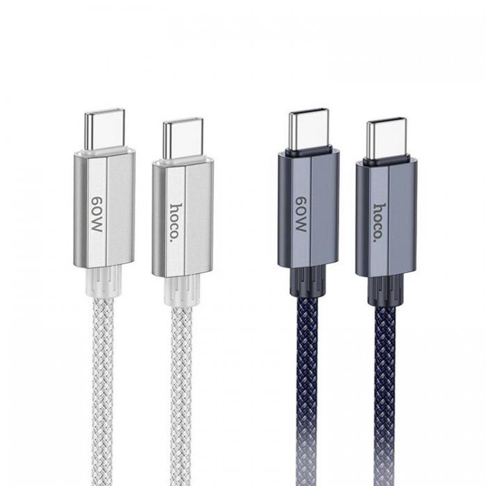 Hoco - HOCO USB-C Till USB-C 60W Kabel 1.2m PD QC3.0 3A U134 Mrkbl