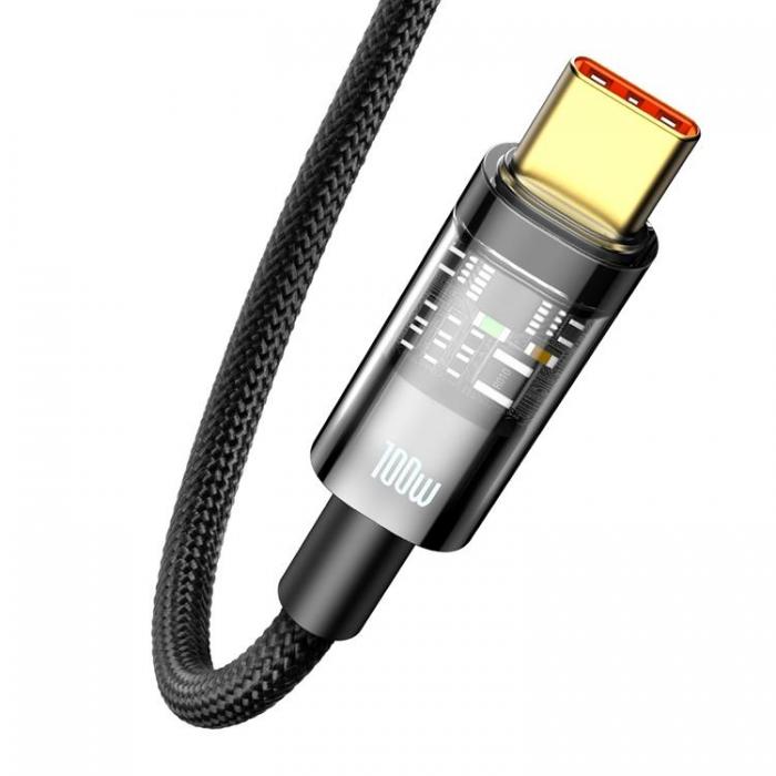 BASEUS - Baseus USB Till USB-C Kabel 100W 1m Explorer Auto Power Svart