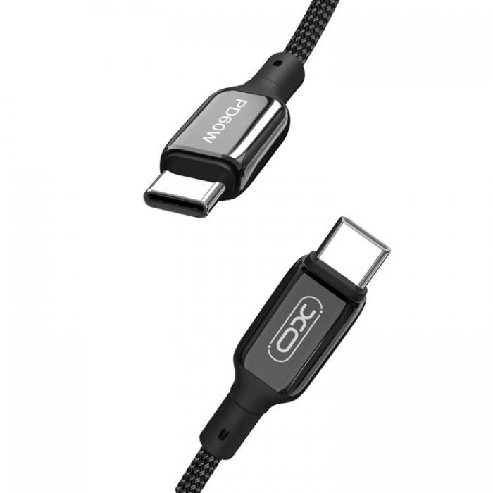 XO - XO USB-C Till USB-C 60W 1.2m Kabel PD NB-Q180B - Svart