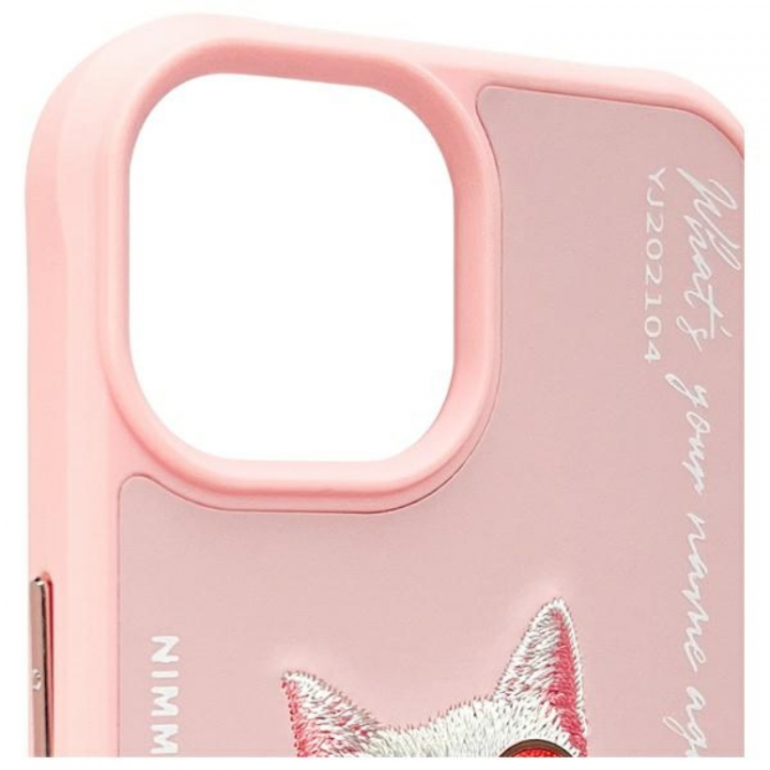 NIMMY - Nimmy iPhone 15 Mobilskal Glasses Cool Cat - Rosa