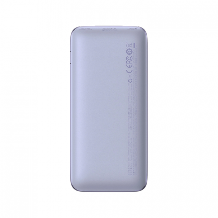 BASEUS - Baseus Powerbank Bipow Pro 10000mAh 20W + USB-Kabel 3A 0.3m - Lila