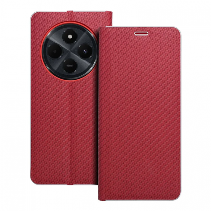 A-One Brand - Xiaomi Redmi 14C Plnboksfodral Luna Carbon - Rd