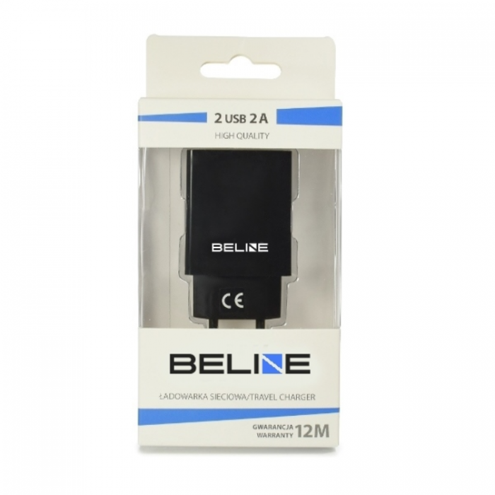 Beline - Beline Vggladdare 2x USB-A - Svart