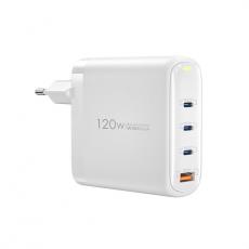 WIWU - WIWU Snabbladdare 3x USB-C Till USB 120W EU GaN - Vit