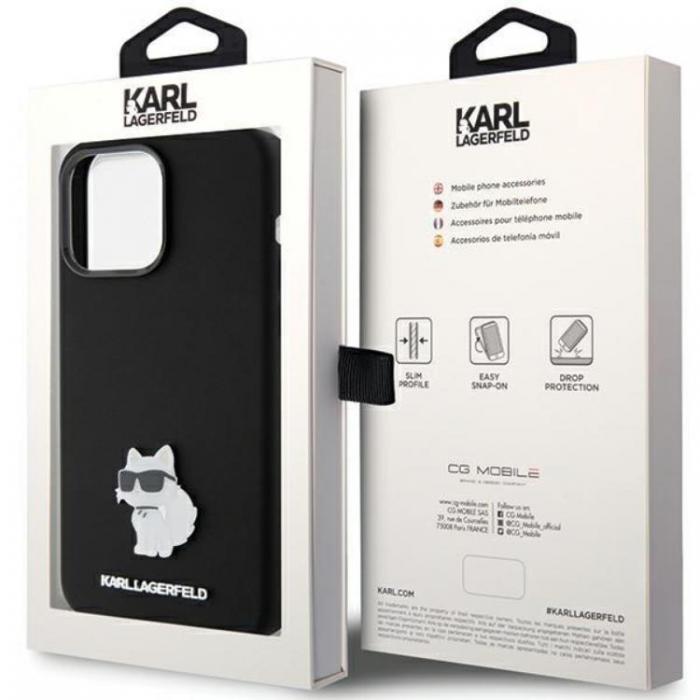 KARL LAGERFELD - KARL LAGERFELD iPhone 15 Pro Mobilskal Silikon Metal Pin