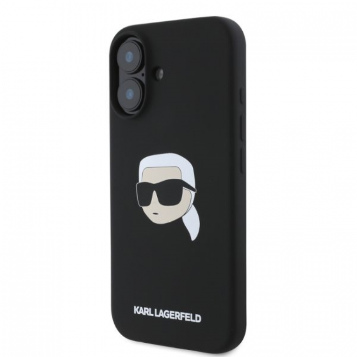 KARL LAGERFELD - KARL LAGERFELD iPhone 16 Mobilskal Magsafe Silikon Karl Head Print