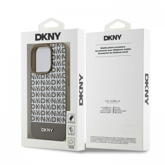 DKNY - DKNY iPhone 15 Pro Mobilskal Magsafe Lder Printed Pattern